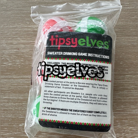 Hilarious Tipsy Elves Drinking Game Ugly Holiday Sweater - Picture 11 of 13